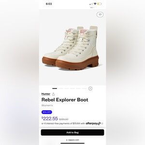 Hunter Rebel Boots | Women’s | Size 11